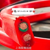 广东佛山起重机电缆线，扁红2*25双钢