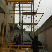 温州超波起重液压升降平台安装现场