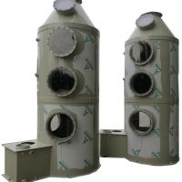 PP废气洗涤塔安装,PP酸雾喷淋塔