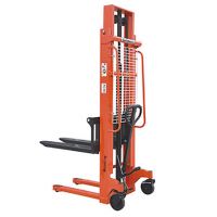 销售双级门架手动液压堆高车 额定载荷1000kg