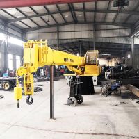 供应海上作业船载固定油电两用小型起重机厂家船尾浮船吊克令吊