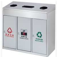 河南天祥不锈钢室外商用分类果皮箱(公园/小区)