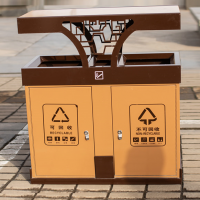 户外果皮箱两分类仿古适用公园/景区/学校/街道/河南天祥