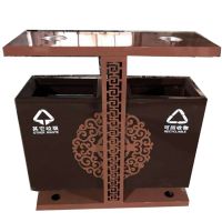 河南天祥户外垃圾桶仿古垃圾箱两分类果皮箱 景区/公园/适用