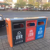 河南天祥多色三分类镀锌环卫垃圾桶外形美观