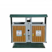 河南天祥  户外环保钢木果皮箱 支持批发定制（学校/街道）