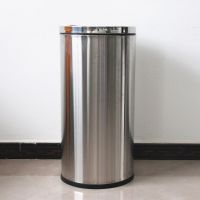 河南天祥 不锈钢室内圆柱形翻盖式垃圾桶 支持定制 厂家直销