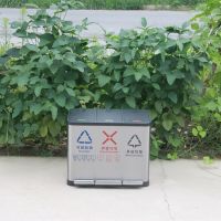 河南天祥 不锈钢室内脚踏式三分类环保垃圾桶 厂家直销支持定制