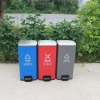 河南天祥 镀锌室内三分类脚踏环保垃圾桶 支持定做 厂家直销