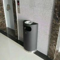 室内灰色带烟灰缸式垃圾桶厂家直销 支持批发定制 河南天祥