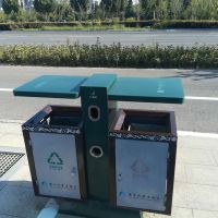 河南天祥 户外环保二分类镀锌果皮箱 量大可批发定制 厂家直销