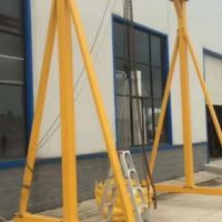 咸阳移动式龙门吊厂家/手推小龙门安装/简易龙门架可旋转移动